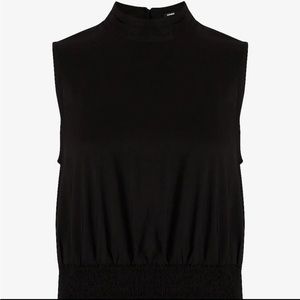 NWT Express Mock Neck Smocked Gramercy Tank